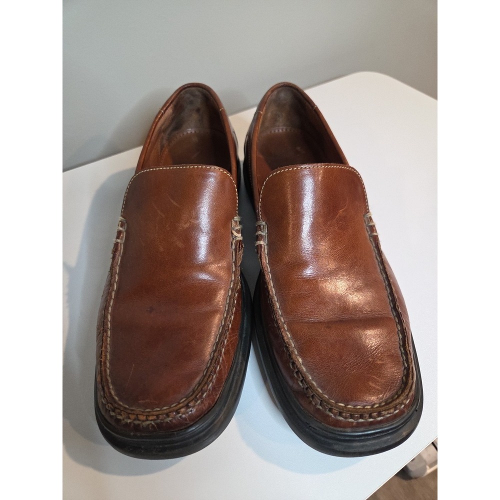 Cole Haan Nike Air Mens Tan Leather Moc Toe Loafers Shoes Size 10.5 M